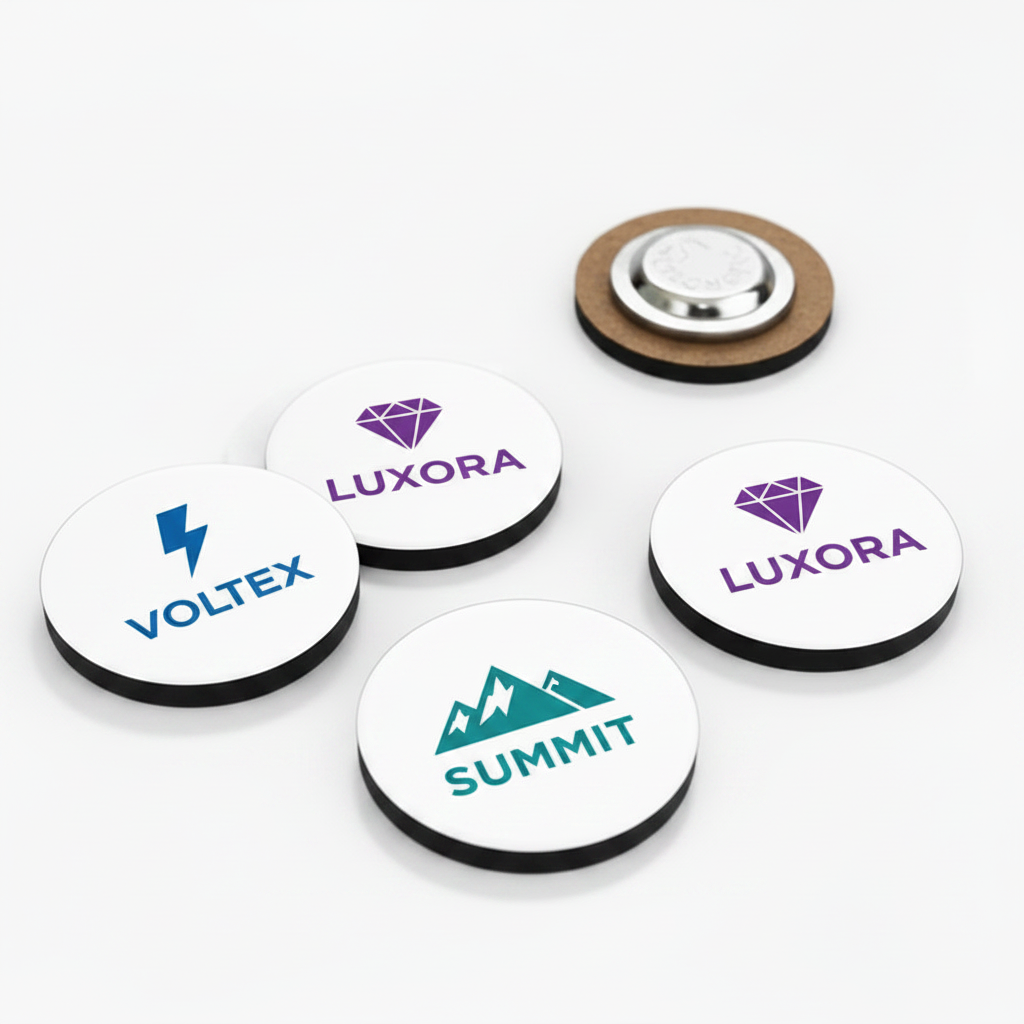 Premium Magnetic Badges | Logo Printed | Professional Branding Tool |