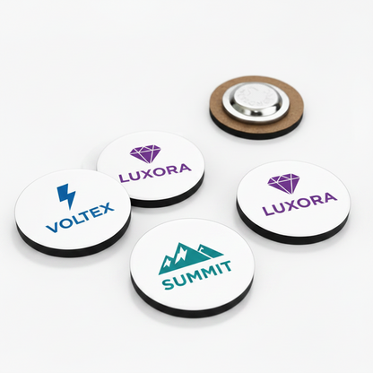 Premium Magnetic Badges | Logo Printed | Professional Branding Tool |