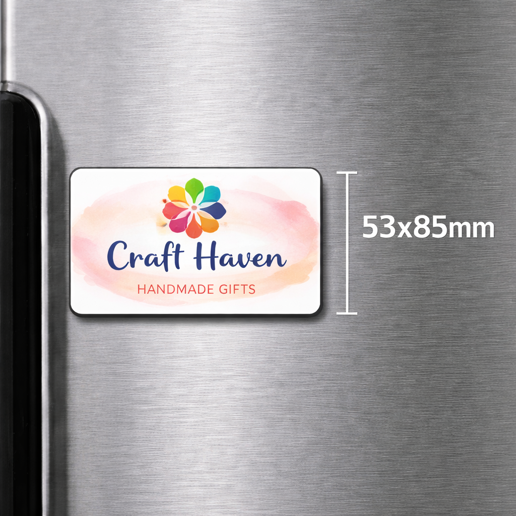 Economy Branded Fridge Magnets | Print On Magnetic Sheets | Basic Marketing Essesntials