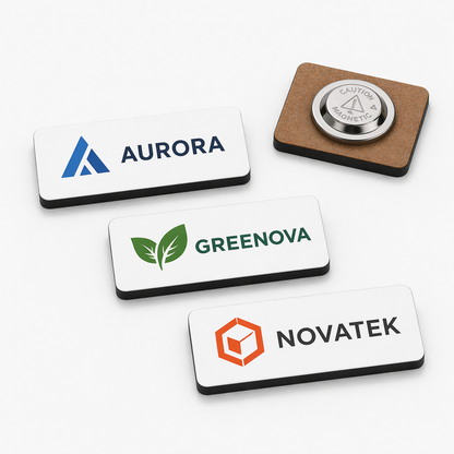 Premium Magnetic Badges | Logo Printed | Professional Branding Tool |