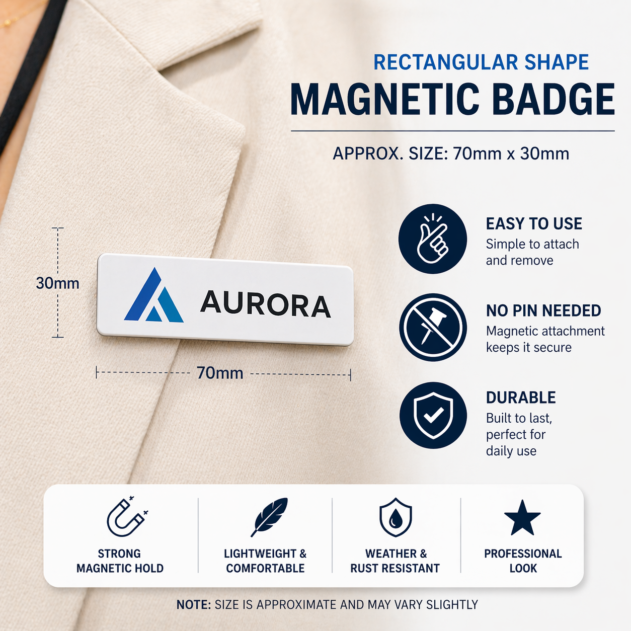 Premium Magnetic Badges | Logo Printed | Professional Branding Tool |
