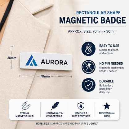 Premium Magnetic Badges | Logo Printed | Professional Branding Tool |