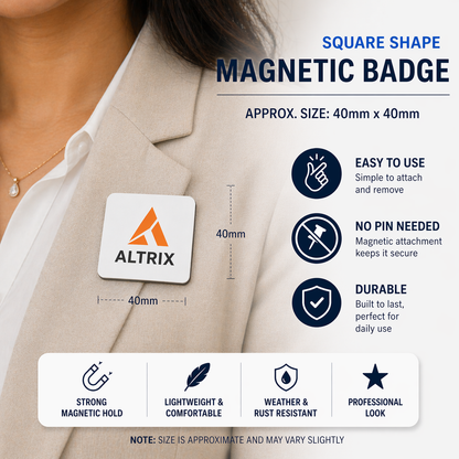 Premium Magnetic Badges | Logo Printed | Professional Branding Tool |