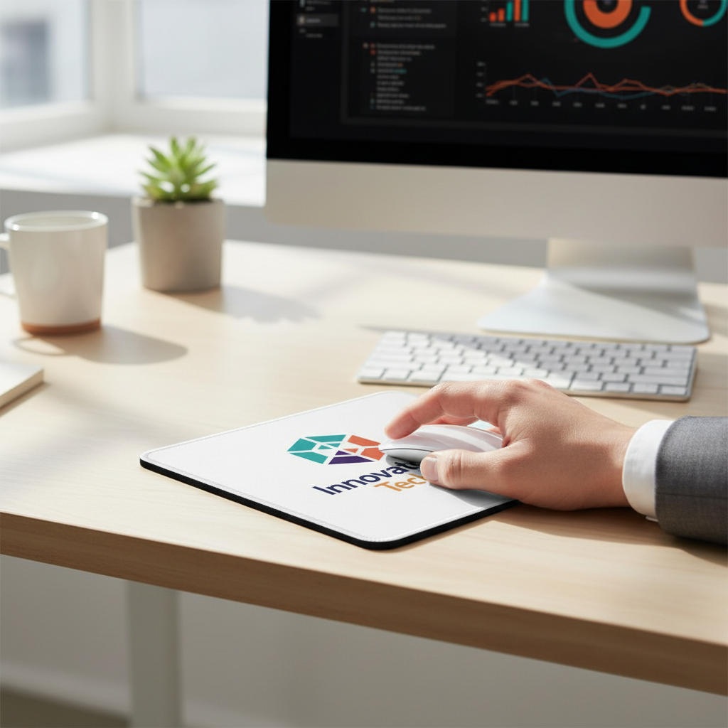 Premium Printed Mousepads | Logo Only | Best for Branding & Promotion | Desk's Choice