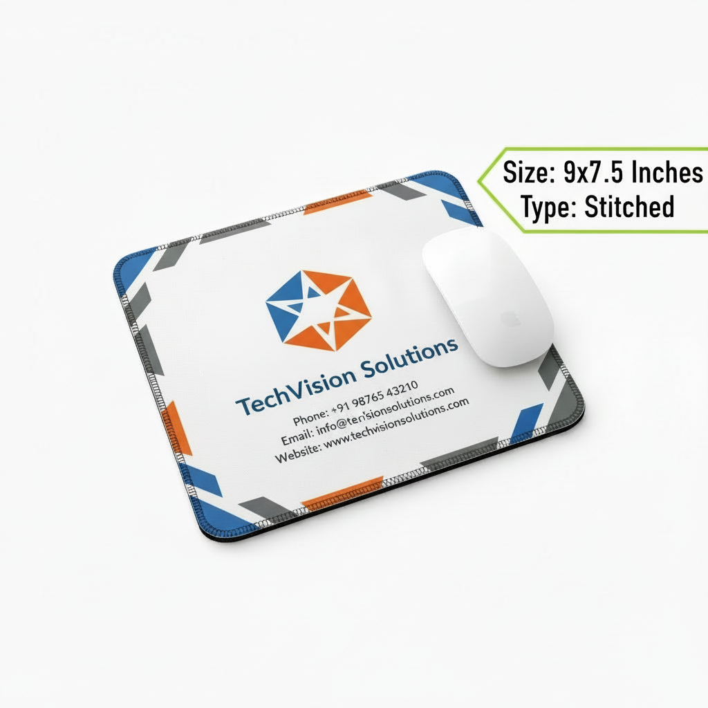 Premium Printed Mousepads with Logo & Details | Best for Daily Desk Branding & Recall Marketing  | Desk's Choice