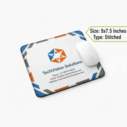 Premium Printed Mousepads with Logo & Details | Best for Daily Desk Branding & Recall Marketing  | Desk's Choice