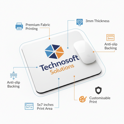 Premium Printed Mousepads | Logo Only | Best for Branding & Promotion | Desk's Choice