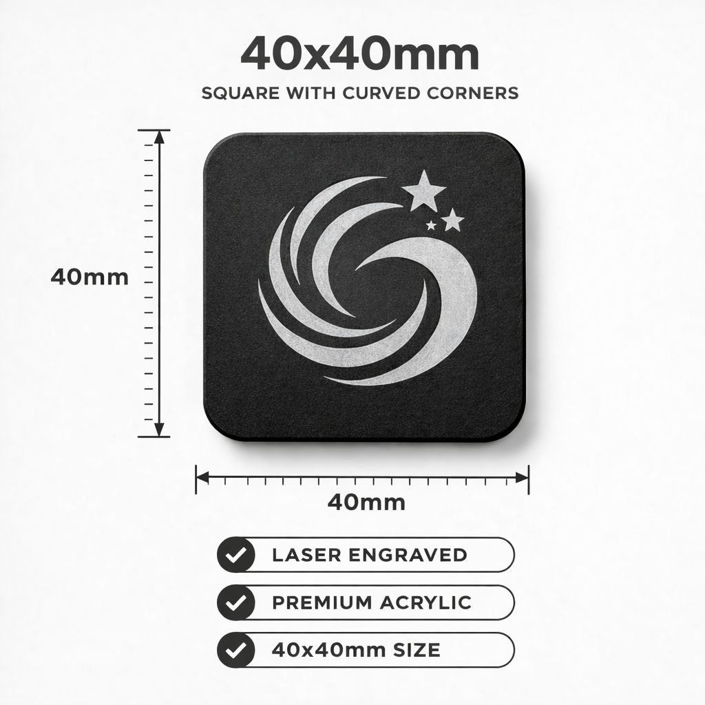 Premium Engraved | Logo Badge | Round | Professional Branding Tool |