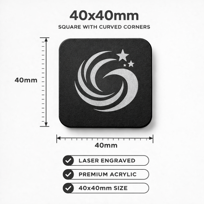 Premium Engraved | Logo Badge | Round | Professional Branding Tool |
