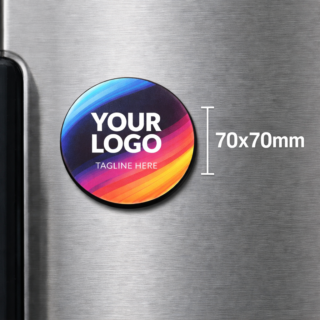 Economy Branded Fridge Magnets | Print On Magnetic Sheets | Basic Marketing Essesntials