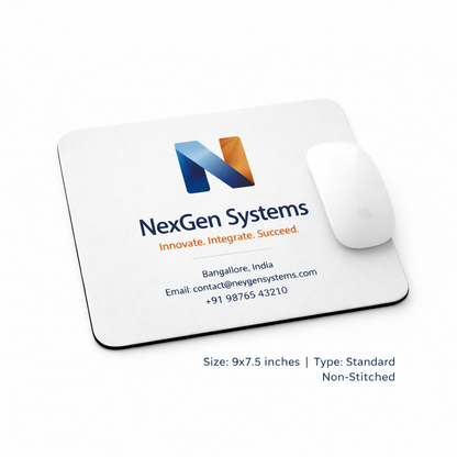Premium Printed Mousepads with Logo & Details | Best for Daily Desk Branding & Recall Marketing  | Desk's Choice