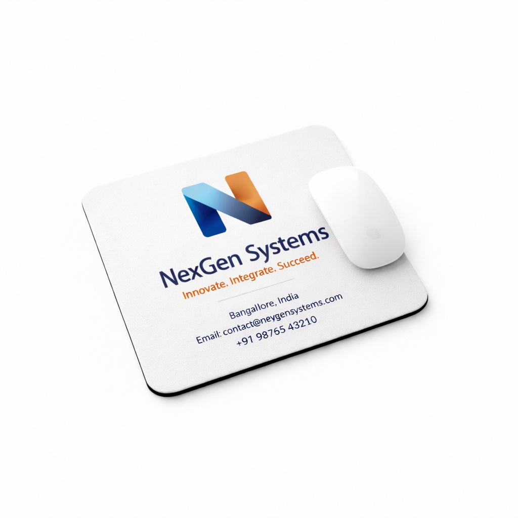 Premium Printed Mousepads with Logo & Details | Best for Daily Desk Branding & Recall Marketing  | Desk's Choice