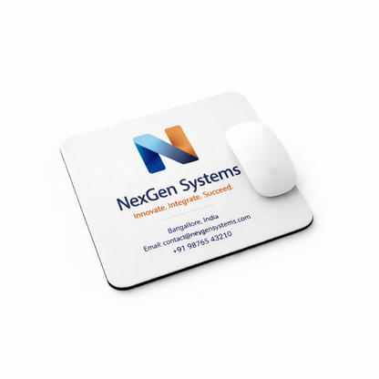 Premium Printed Mousepads with Logo & Details | Best for Daily Desk Branding & Recall Marketing  | Desk's Choice